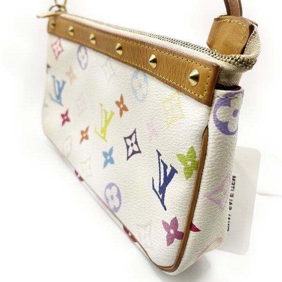Louis Vuitton Monogram Multicolor Pochette Pouch Bag Accessories Murakami Purse - Picture 15 of 15